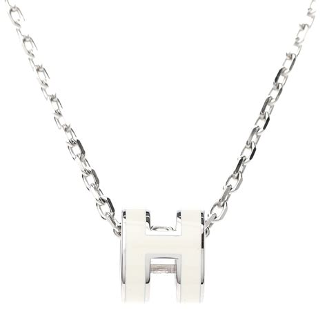 hermes h necklace.|hermes pop h necklace white.